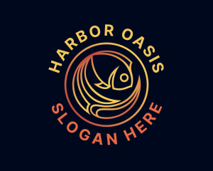 Fish Marine Aquarium logo design