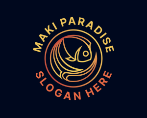 Fish Marine Aquarium logo design