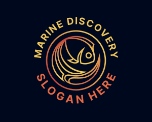 Fish Marine Aquarium logo design