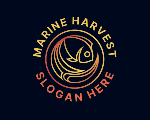 Fish Marine Aquarium logo design