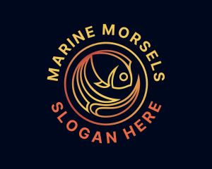 Fish Marine Aquarium logo design