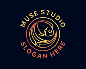 Fish Marine Aquarium logo design