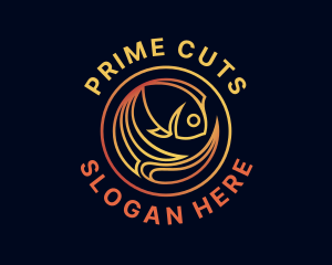 Fish Marine Aquarium logo design