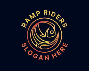 Fish Marine Aquarium logo design