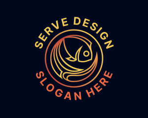 Fish Marine Aquarium logo design