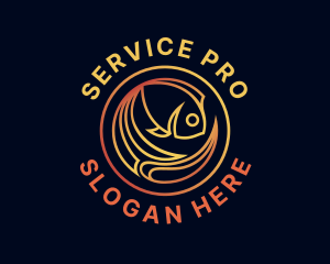 Fish Marine Aquarium logo design