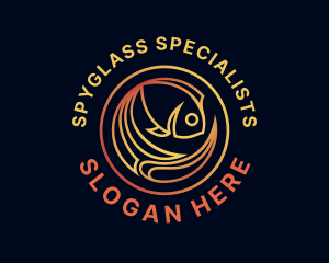 Fish Marine Aquarium logo design