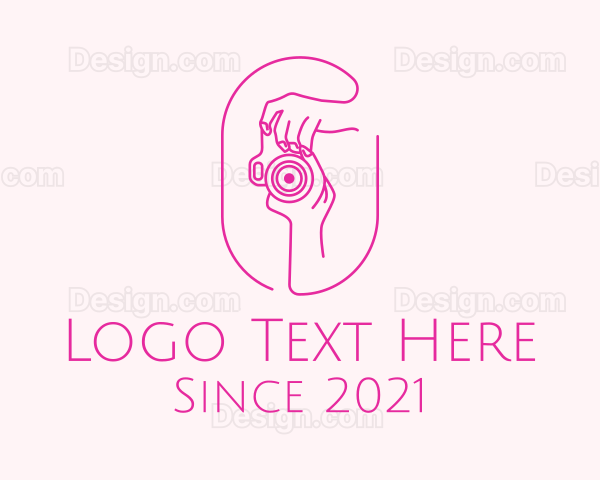 Pink Camera Photographer Logo