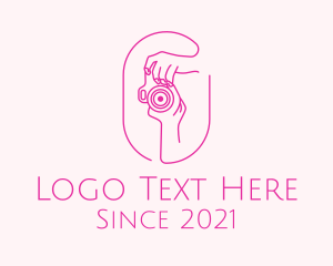Photograph - Pink Camera Photographer logo design