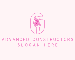 Pink Camera Photographer logo design