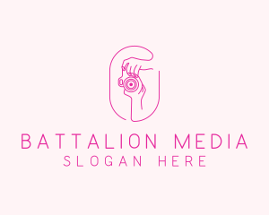 Pink Camera Photographer logo design