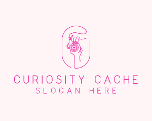 Pink Camera Photographer logo design