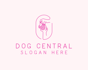 Pink Camera Photographer logo design