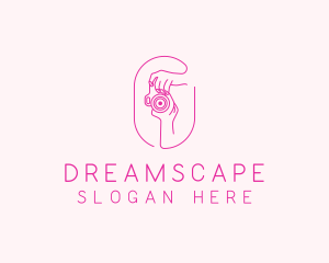 Pink Camera Photographer logo design