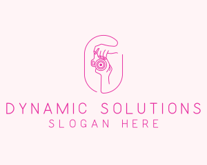 Pink Camera Photographer logo design