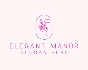 Pink Camera Photographer logo design