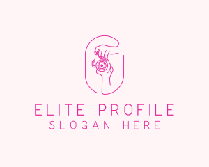 Pink Camera Photographer logo design