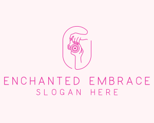 Pink Camera Photographer logo design