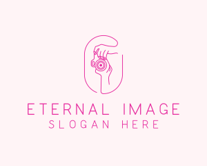 Pink Camera Photographer logo design