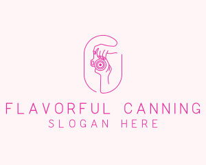 Pink Camera Photographer logo design