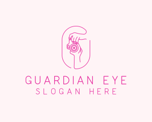 Pink Camera Photographer logo design