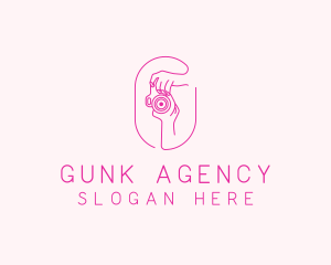 Pink Camera Photographer logo design