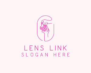 Pink Camera Photographer logo design