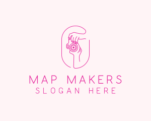 Pink Camera Photographer logo design