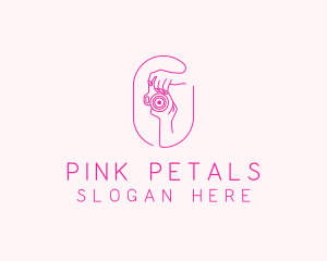 Pink Camera Photographer logo design