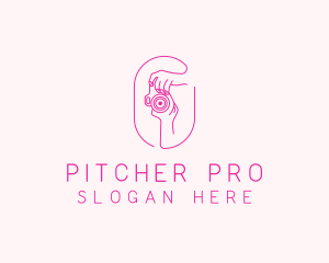 Pink Camera Photographer logo design