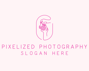 Pink Camera Photographer logo design