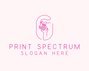 Pink Camera Photographer logo design