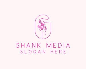 Pink Camera Photographer logo design