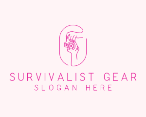 Pink Camera Photographer logo design