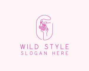 Pink Camera Photographer logo design