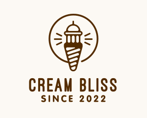 Light House Ice Cream Tower logo design