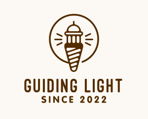 Light House Ice Cream Tower logo design