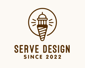 Light House Ice Cream Tower logo design