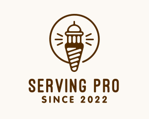 Light House Ice Cream Tower logo design