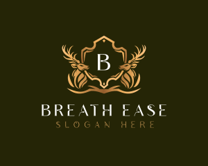 Elegant Deer Shield logo design