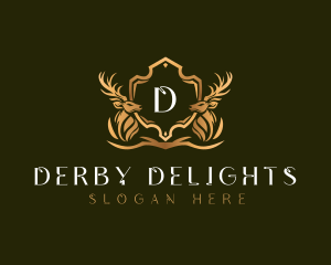 Elegant Deer Shield logo design