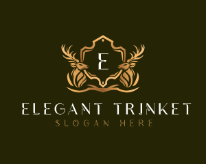 Elegant Deer Shield logo design