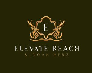 Elegant Deer Shield logo design