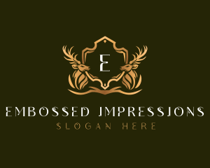 Elegant Deer Shield logo design