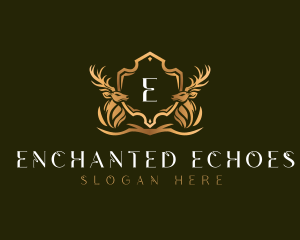 Elegant Deer Shield logo design