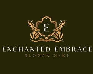 Elegant Deer Shield logo design