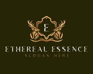 Elegant Deer Shield logo design