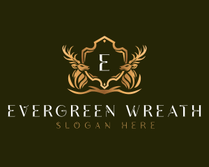 Elegant Deer Shield logo design