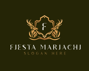 Elegant Deer Shield logo design