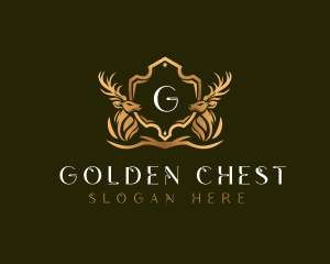 Elegant Deer Shield logo design